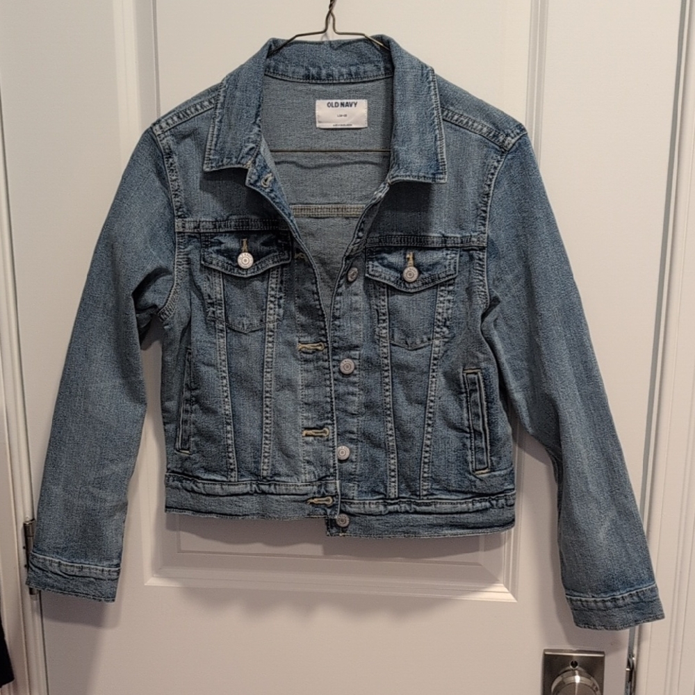 Old Navy Girls Blue Denim Jacket Size L